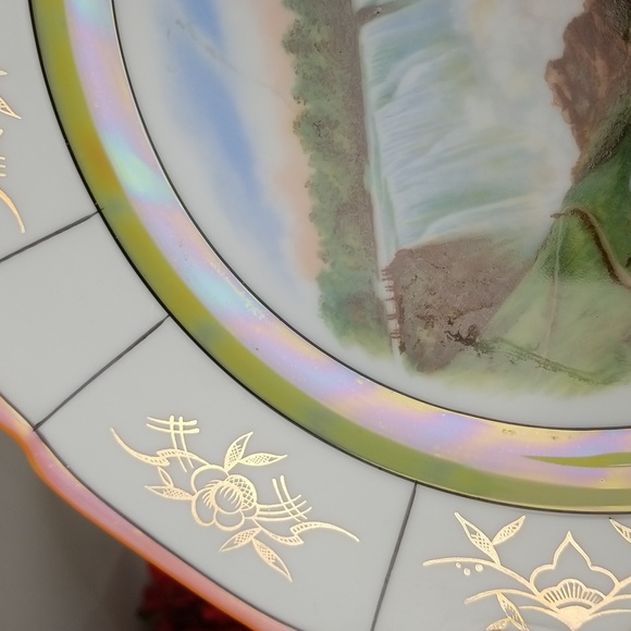 Bavarian Lusterware Niagara Falls Souvenir Plate - Picture 7 of 15